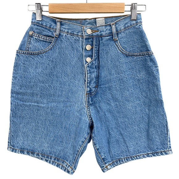 90s‎ Y2K Gitano Denim Mom Short High Rise Vintage Cowgirl Retro Button Fly Sz 10 - Picture 1 of 12